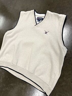 Chaps Ralph Lauren Cream golfing sweater vest